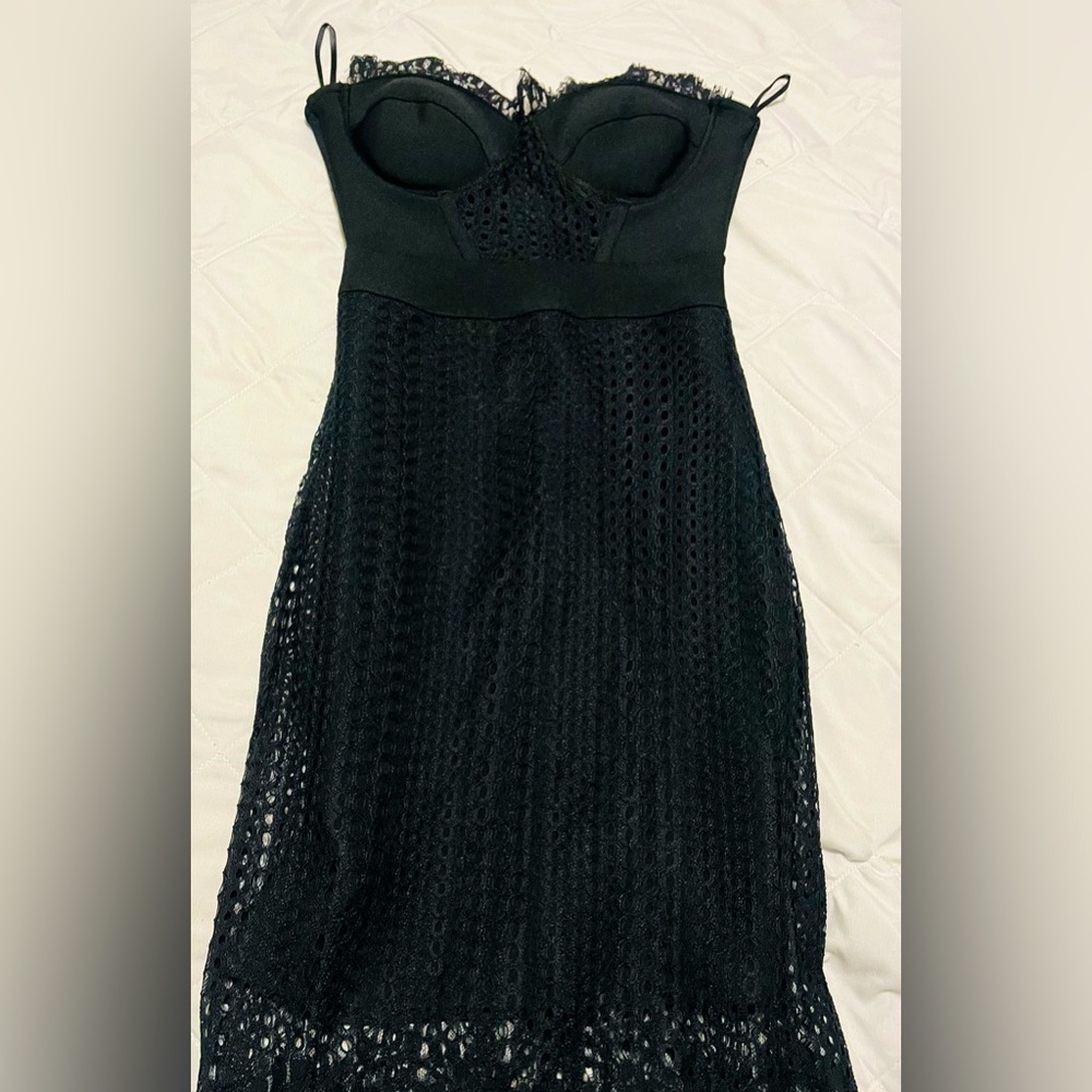 Black Gothic Fishnet Sexy BodyCon Dress Women’s Small